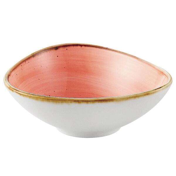 C.A.C. TUS-TB5-CRL, 6 Oz 4.75-inch Coral Triangular Bowl, 3 DZ/CS