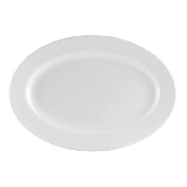 C.A.C. UVS-34, 9.37-Inch Porcelain Oval Platter, 2 DZ/CS
