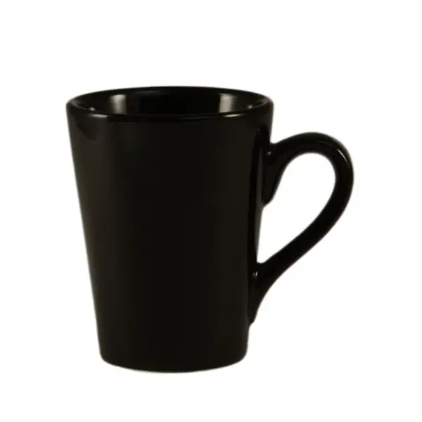 C.A.C. VC-12-BLK, 12 Oz 3.5-Inch Stoneware Black Victory Mug, 3 DZ/CS