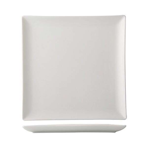 C.A.C. VCT-16, 10-Inch Porcelain Deep Coupe Square Plate, DZ