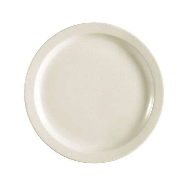 C.A.C. WAS-6, 6.37-Inch Porcelain Plate with Narrow Rim, 3 DZ/CS