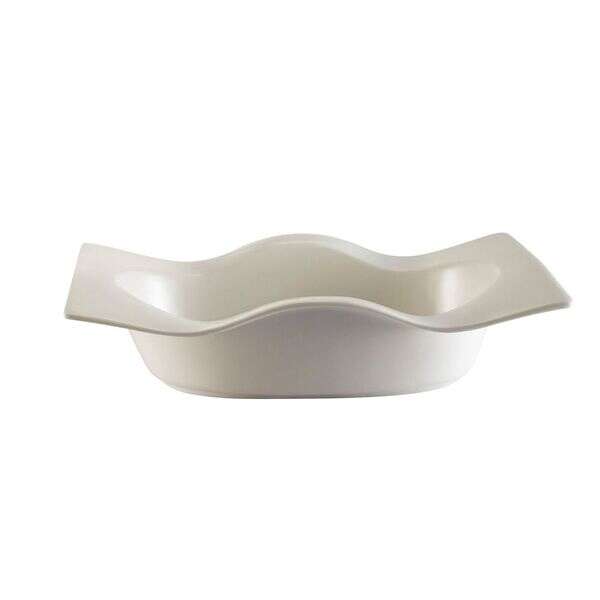 C.A.C. WB-10, 22 Oz 10-Inch Porcelain Wavy Edge Rectangular Bowl, DZ