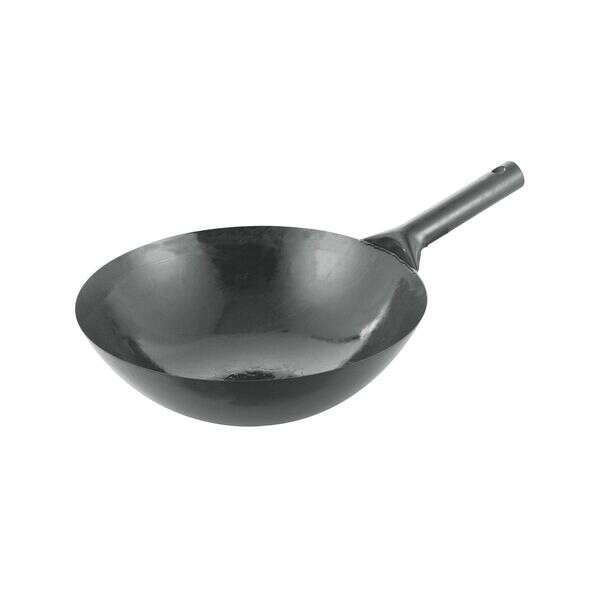 C.A.C. WOK-16BK, 16-inch 1.2mm Carbon Steel Black Wok