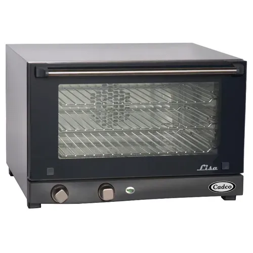 Cadco OV-013 Medium Duty Half Size Convection Oven with Manual Controls, 3-shelf, 120V, EA