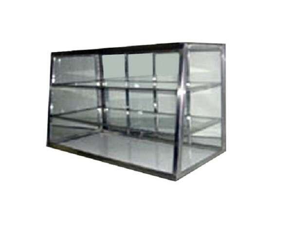 Carib 2T, 10(D)x14(H)x24(L)-Inch Tapered Front Display Case