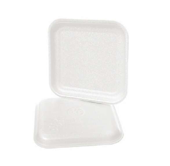 CKF 1SW, 5.25x5.25x0.5-Inch #1S White Foam Meat Trays, 1000/PK