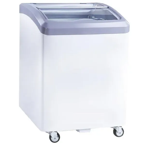 Coldline CA165 25-inch Curved Sliding Glass Top Lid Display Freezer, 5 Cu. Ft. (Discontinued)