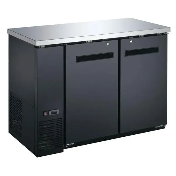 Coldline CBB-48 48-inch Black Counter Solid Door Back Bar Refrigerator