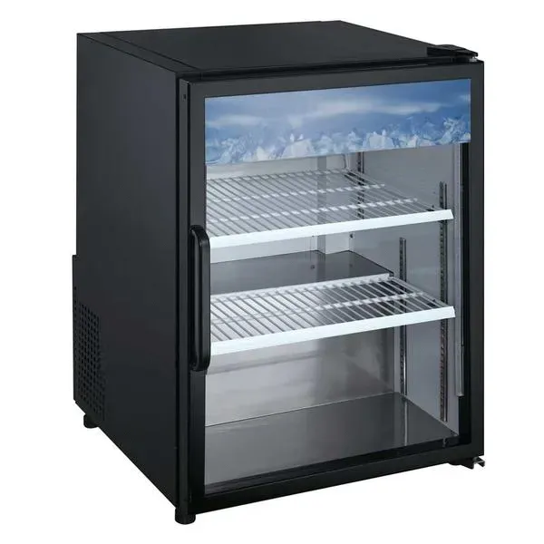 Coldline G5-B 24-inch Black Countertop Swing Door Merchandising Refrigerator