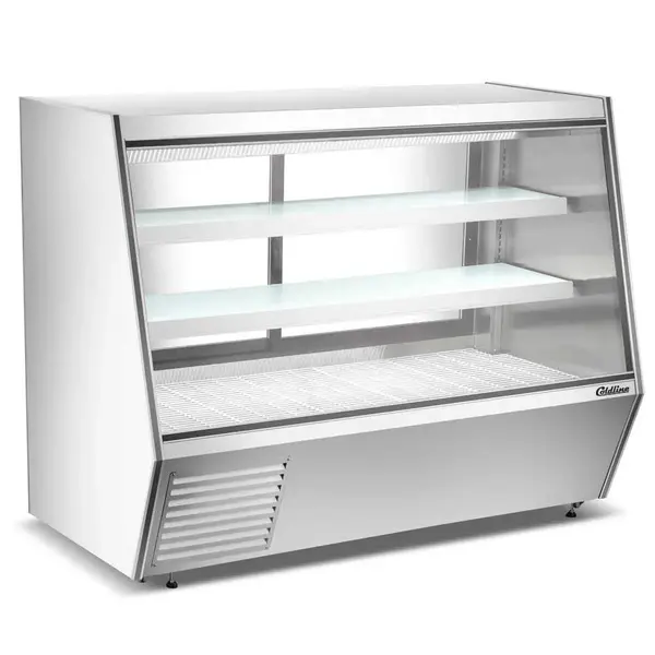 Coldline HDL-72, 72-Inch Refrigerated Slanted Glass High Meat Deli Case with Rear Storage