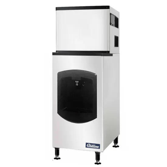 Coldline ICE550-BD-HA, 30-Inch 550 lb. Modular Half Cube Ice Machine with Ice Dispensing Bin, Air Cooled