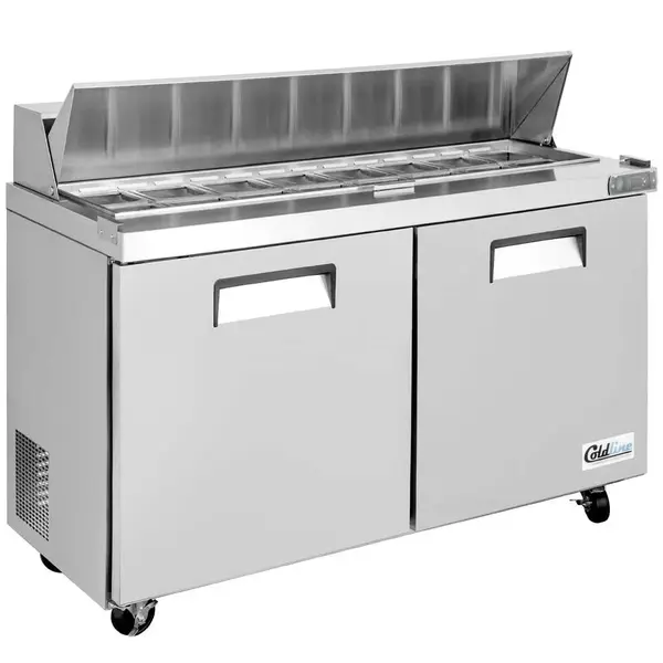 Coldline SPN-60, 60-Inch Narrow Depth Refrigerated Sandwich Prep Table with Food Pans