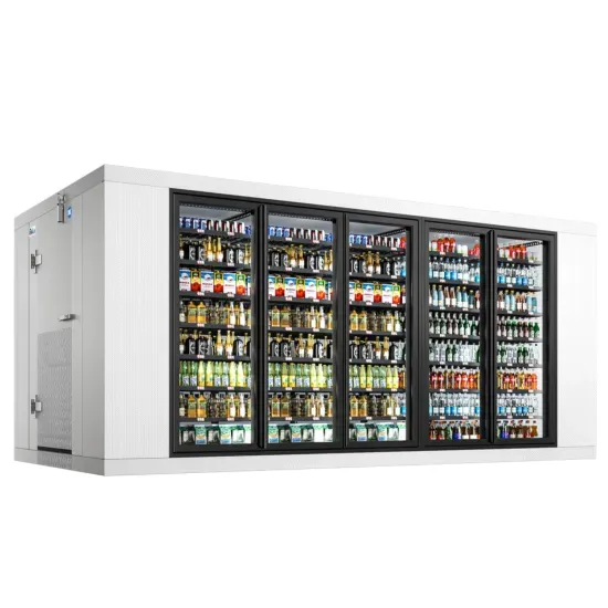 Coldline WCPG-8x16-FL, 8x16-Feet Five Glass Door Walk-in Merchandiser Cooler Box with Floor