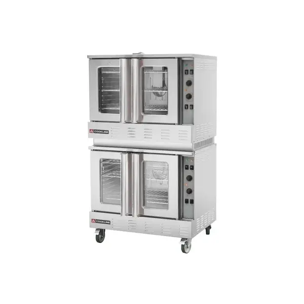 Cookline CC80-DBL, Deep Depth Double Deck Full Size Gas Convection Oven - 120,000 BTU