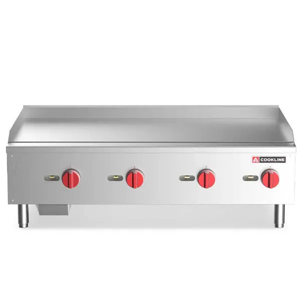 Cookline CGG-48M, 48-Inch Countertop Gas Griddle with Manual Controls - 120,000 BTU