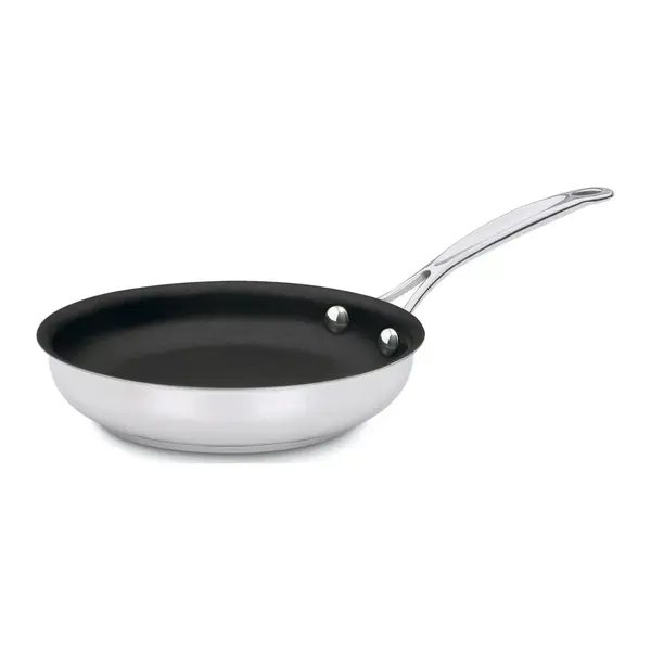 Cuisinart 722-18NS, 7-Inch Chef's Classic Stainless Nonstick Open Skillet, Silver