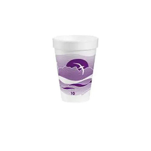 Dart 10FJ8H 10 Oz Horizon Plum Insulated Printed Foam Cup, 1000/CS