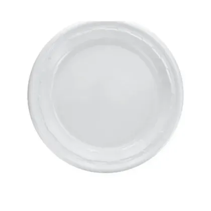 Dart 10PWF 10.25-Inch Famous Service Round White Impact Plastic Plate, 1000/CS (Discontinued)
