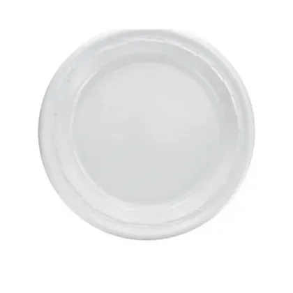 Dart 10PWF 10.25-Inch Famous Service Round White Impact Plastic Plate, 1000/CS (Discontinued)