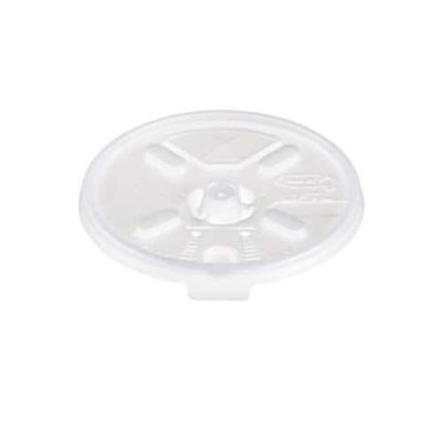 Dart 12FTLS Lift n' Lock Straw-Slotted Translucent HIPS Lid, 1000/CS