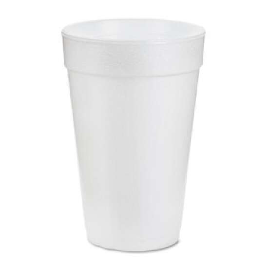 Dart 16J16, 16 Oz White Foam Cup, 1000/CS