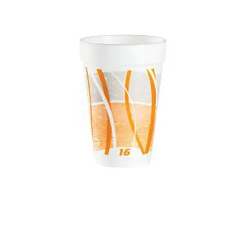 Dart 16J16E 16 Oz Impulse Orange Insulated Foam Cup, 1000/CS