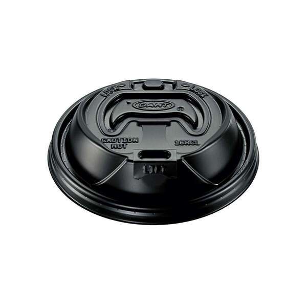 Dart 16RCLBLK Optima Black Reclosable HIPS Lid, 1000/CS