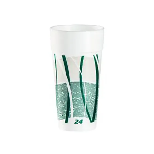 Dart 24J16E 24 Oz Impulse Green Insulated Foam Cup, 500/CS