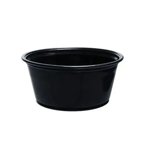 Dart 325PCBLK 3.25 Oz Conex Black Complements Portion Polypropylene Container, 2500/CS. Lids are sold separately.