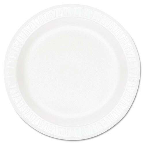 Dart 9PWCR, 9-Inch Concorde White Non-Laminated Foam Plate, 500/CS