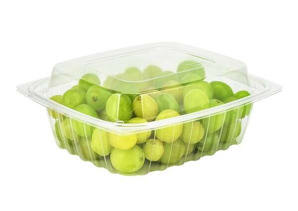 Dart C24DER, 24 Oz ClearPac Clear Rectangular Plastic Container, 500/CS. Lids Sold Separately.