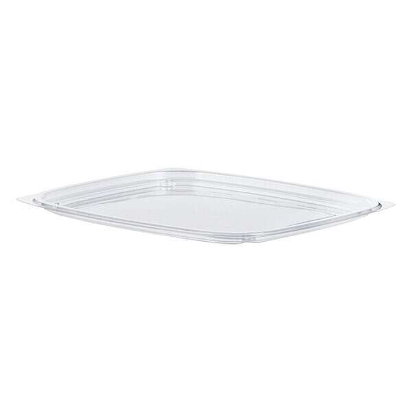Dart C32DLR, ClearPac Clear Rectangular Flat Plastic Lid, 504/Cs