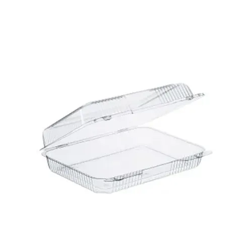 Dart C57UT1 10.5-Inch StayLock Clear OPS Oblong Container with a Dome Hinged Lid, 250/CS