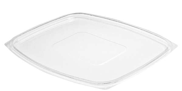 Dart C64DLR, ClearPac Clear Rectangular Flat Plastic Lid, 252/Cs (Discontinued)