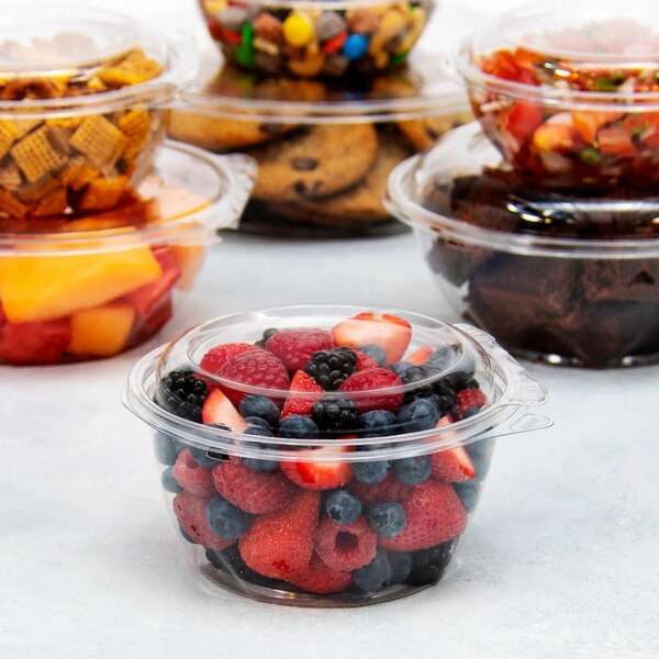 Dart CTR16BD, 16 Oz PET Tamper-Evident/Resistant Bowl w/ Dome Lid, 240/CS