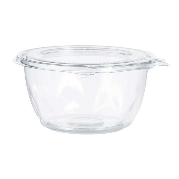 Dart CTR16BF, 16 Oz PET Tamper-Evident/Resistant Bowl w/ Flat Lid, 240/CS