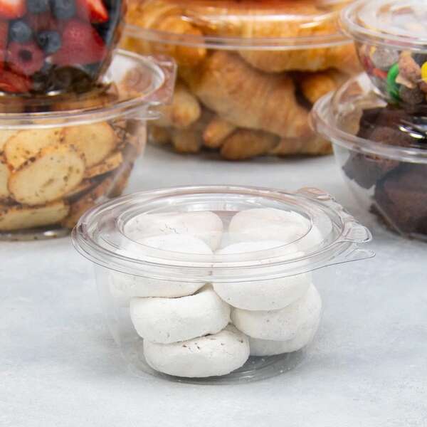 Dart CTR16BF, 16 Oz PET Tamper-Evident/Resistant Bowl w/ Flat Lid, 240/CS