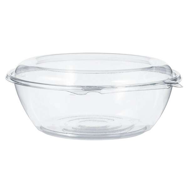 Dart CTR48BD, 48 Oz PET Tamper-Evident/Resistant Bowl w/ Dome Lid, 100/CS