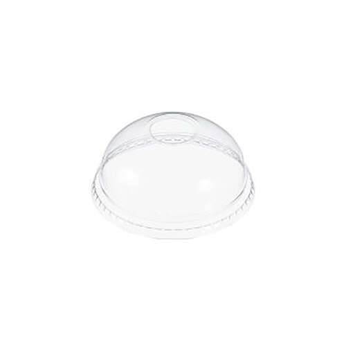 Dart DLR16-0090 Clear PET Dome Lid with 1-Inch Hole, 1000/CS