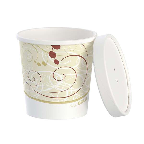 Dart KHB16A-J8000 Symphony 16 Oz Paper Food Containers Combo with Lids, 250/CS