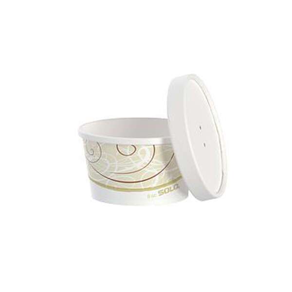 Dart KHSB8A-J8000 Symphony 8 Oz Paper Soup Containers Combo with Lids, 250/CS