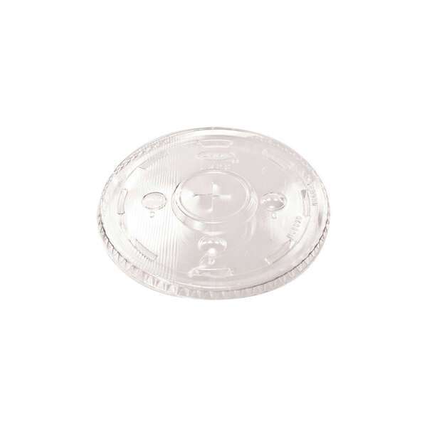 Dart L32C, Clear Straw Slotted Plastic Cup Lid, 1000/Cs