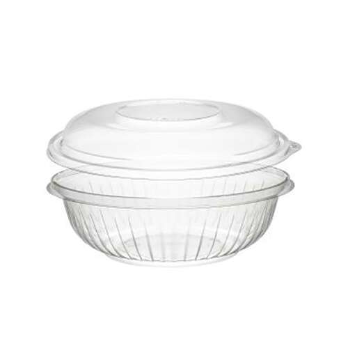 Dart PET24BCD 24-Ounce PresentaBowls Clear PET Bowl with a Dome Lid, 126/CS