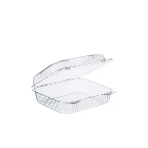 Dart PET51UT1 8x8x3-Inch StayLock Clear Medium PET Container With A Dome Hinged Lid, 250/CS