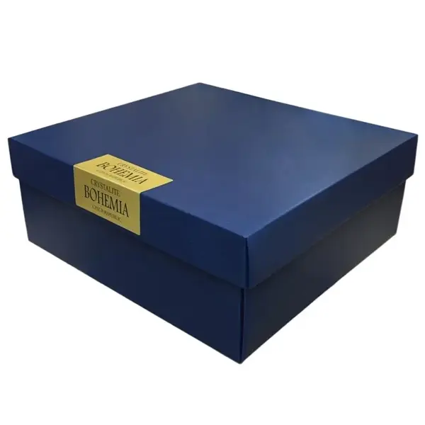 Bohemia Crystal 943400011, 11 Oz Quadro Crystal Glass Red Tumblers, 6/pk