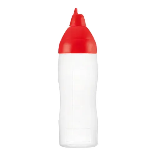- EMGA 962080, 12-Ounce Capacity Araven Squeeze Decoration Bottle, Red Lid, Plastic