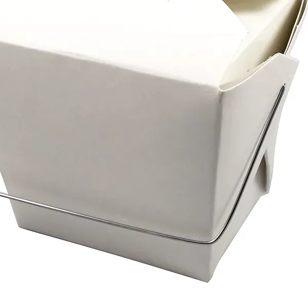 Fold-Pak FP16, 16 Oz Take-out Plastic-Coated Paper Containers w/Metal Handle, 500/CS