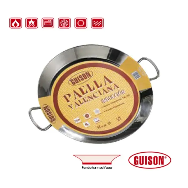 - Garcima G7403213 inches/32 cm PAELLA VALENCIANA Stainless Steel Pan