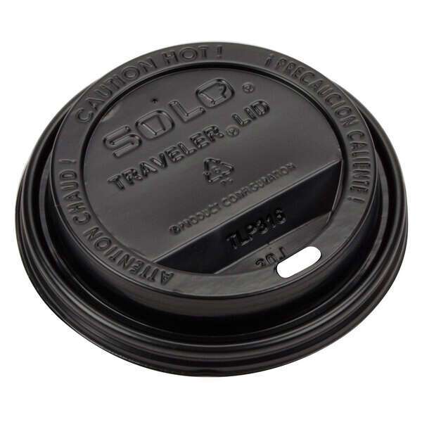 Dopaco DDL10SB Black Traveler Dome Lid for 10(Squat)/12/16/20/24 Oz Cups, 1000/CS (Discontinued)