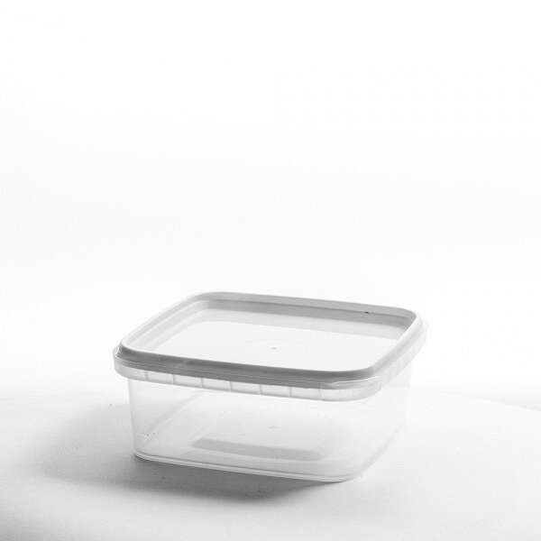 Elfe Plastik 6011EP 8 Oz Square Plastic Tamper Evident Container, 500/CS. Lids Sold Separately.